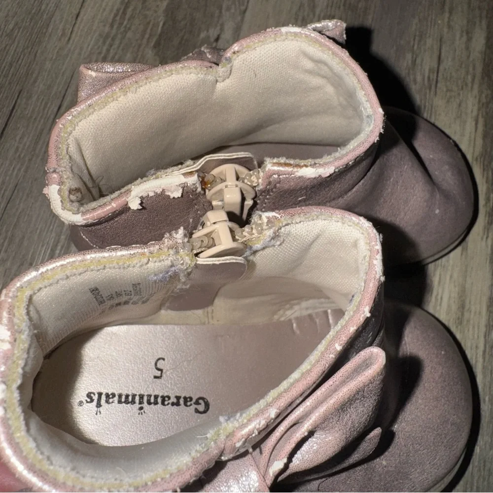 ☀️6/$20☀️ Garanimals Metallic Pink Kids Boots with Bow